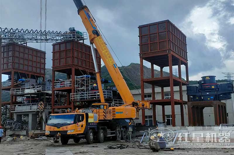 單缸圓錐破+沖擊式制砂機現場 單缸圓錐破+沖擊式制砂機現場